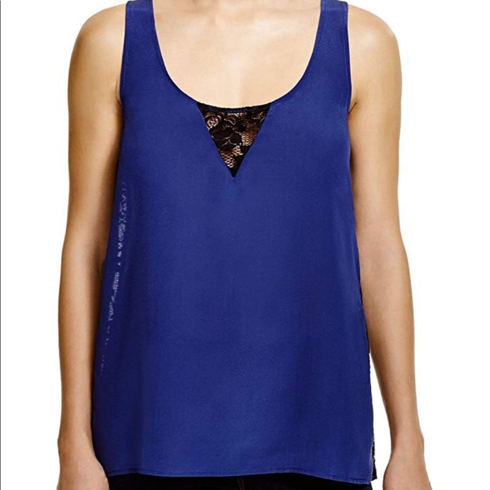 Dora Landa Silk Lace Insert Tank Top